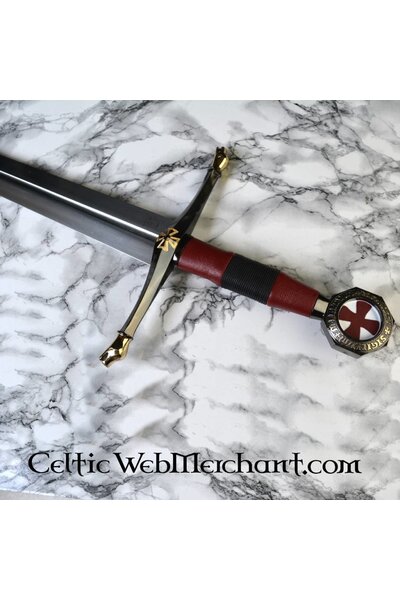Templar sword with lion heads