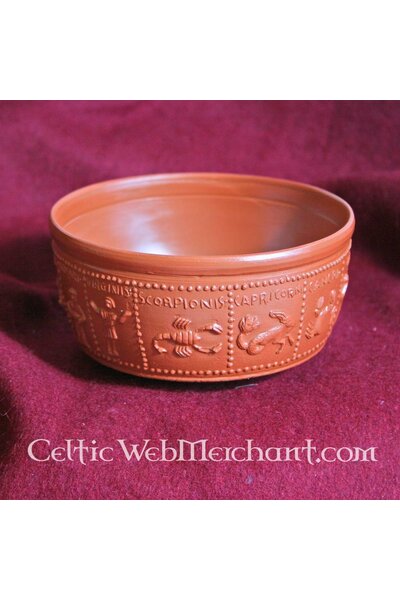 Roman drinking bowl with Zodiac in relief
