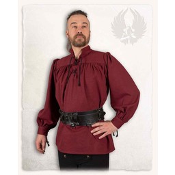 Medieval shirt Ansgar, burgundy