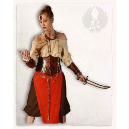 Celtic corset Isolde, red-black