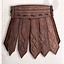 Leather gambeson skirt Tenebra, brown