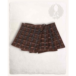 Leather tassets Berengar, brown