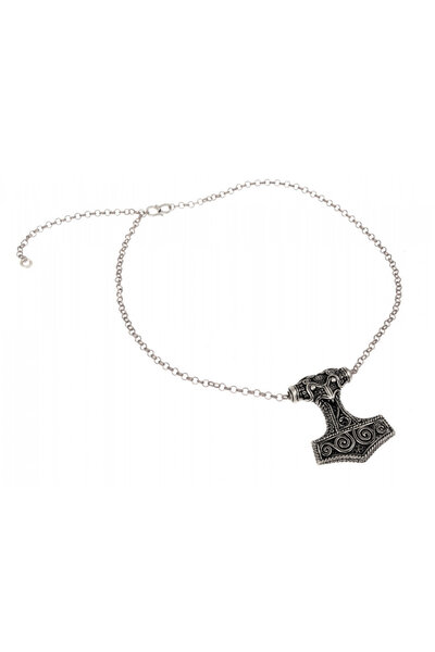 Viking necklace, silvered