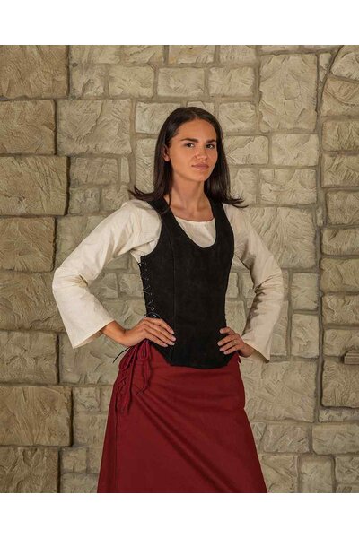 Leather Bodice Lisa, Black