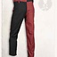 Mi-parti pants Gustav, Black/Red