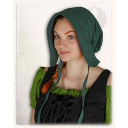 Medieval hood Greta, green