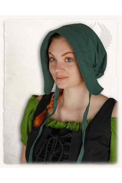 Medieval hood Greta, green