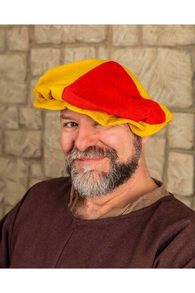 Beret Jorg, yellow-red