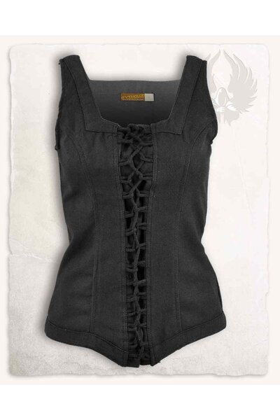 Bodice Ursula, cotton, black