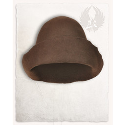 Medieval felt hat Bruno, brown