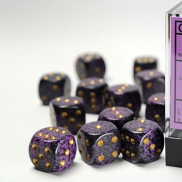 Set of 12 D6 dice, Speckled, Hurricane