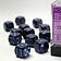 Chessex Set of 12 D6 dice, Speckled, Cobalt