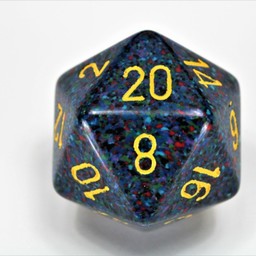 D20 dice, Speckled, Twilight, 34 mm