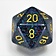 Chessex D20 dice, Speckled, Twilight, 34 mm