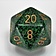 Chessex D20 dice, Speckled, Golden Recon, 34 mm