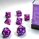 Chessex Polyhedral 7 dice set, Festive, violet / white
