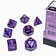 Chessex Polyhedral 7 dice set, Borealis, royal purple / gold, Luminary