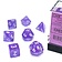 Chessex Polyhedral 7 dice set, Nebula, Nocturnal / blue, Luminary