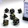Chessex Polyhedral 7 dice set, Leaf, black gold / silver
