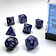 Chessex Polyhedral 7 dice set, Scarab, royal blue / gold