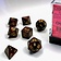 Chessex Polyhedral 7 dice set, Scarab, blue blood / gold