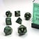 Chessex Polyhedral 7 dice set, Scarab, Jade / gold