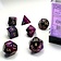Chessex Polyhedral 7 dice set, Gemini, black-purple / gold