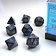 Chessex Polyhedral 7 dice set, Opaque, dusty blue /gold