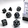 Chessex Polyhedral 7 dice set, Speckled, Ninja
