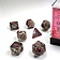 Chessex Translucent Polyhedral 7 dice set, Smoke/red
