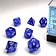 Chessex Translucent Polyhedral 7 dice set, Blue/white