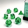 Chessex Translucent Polyhedral Green/white, 7 dice set