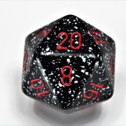 D20 dice, Speckled, Space