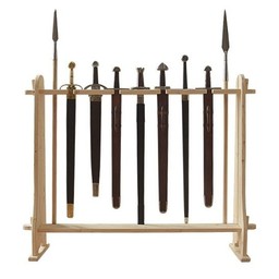 Wooden stand for swords and pole weapons