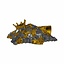 D&D Miniature - Gold Dragon Wyrmling and Half Eaten Treasure Pile