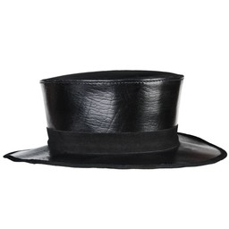 Medieval leather hat, black