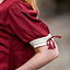Medieval summer dress Denise, red-naturel