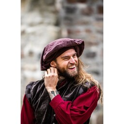 Velvet beret, brown