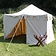 Medieval tent Herold 4 x 4 m, red-natural