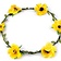 Flower wreath for festivals, yellow