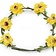 Flower wreath for festivals, light yellow