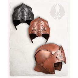 Leather helmet Antonius, brown