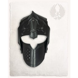 Leather helmet Antonius deluxe, black