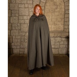 Medieval cloak Harun, wool, olive