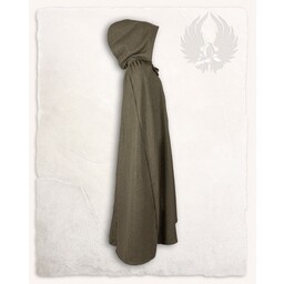 Medieval cloak Harun, wool, olive