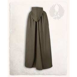 Medieval cloak Harun, wool, olive