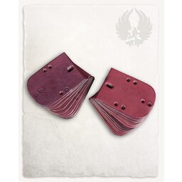 Lamellars for leather Viking armor Birger, red