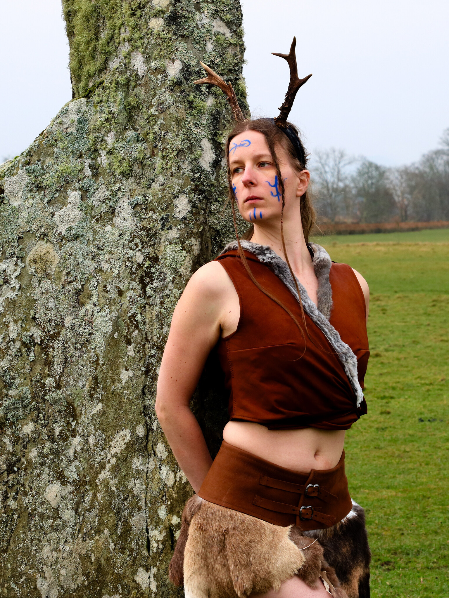 Get the look: Pagan woman with antlers