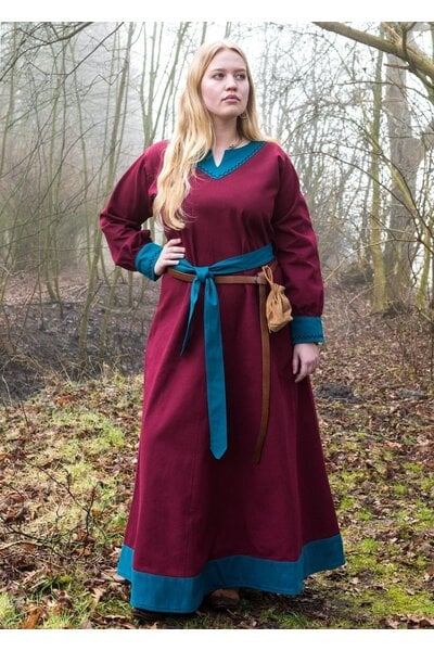 Viking dress Helga, red-blue