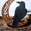 Wood carving Hugin, Odin's raven